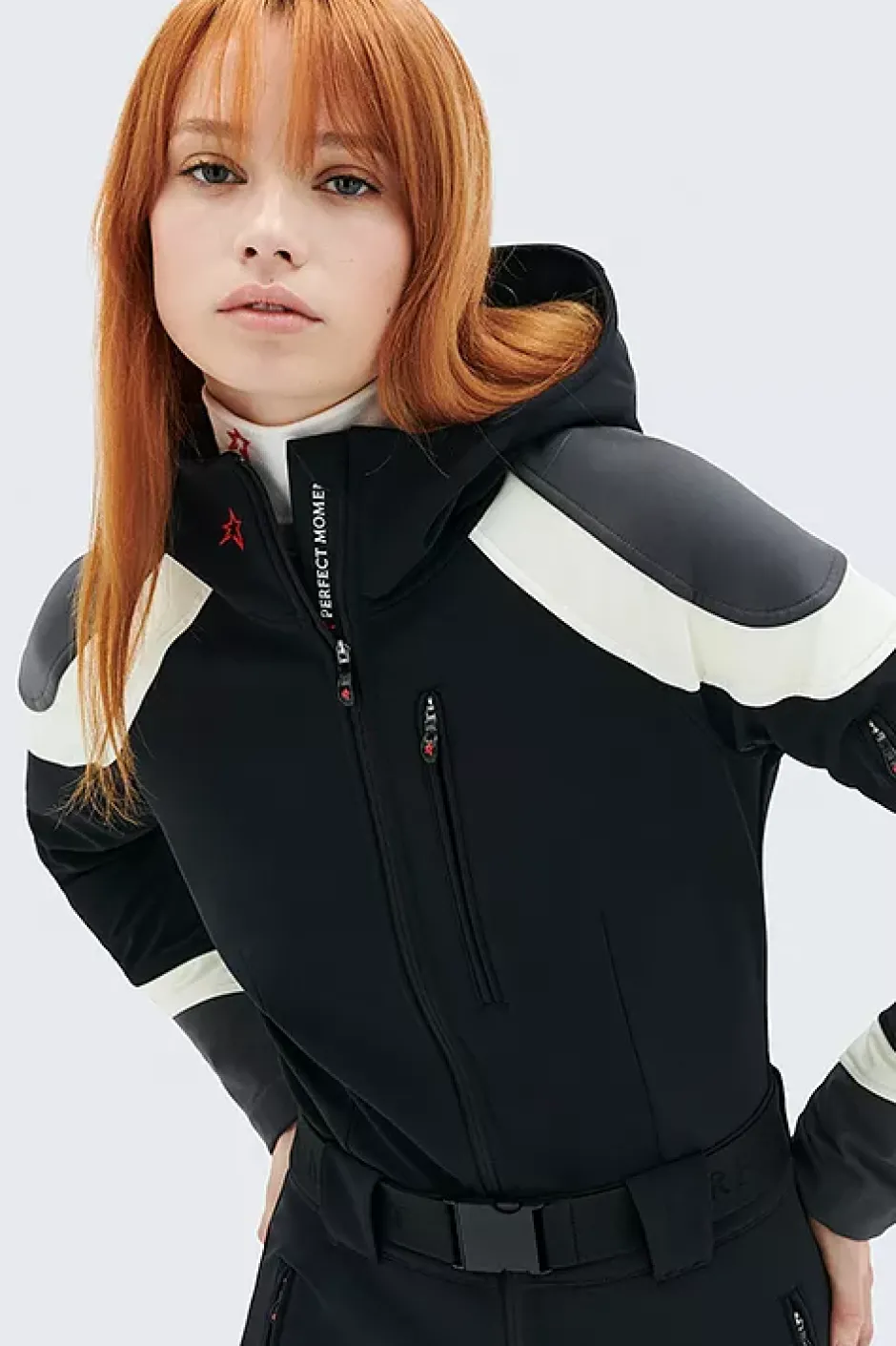Allos One Piece Ski Suit Black/Snow White^PERFECT MOMENT Outlet
