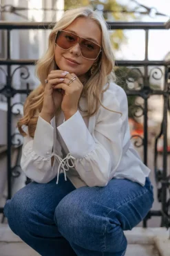 Amra Blouse Ivory^TWISTu0026TANGO Hot