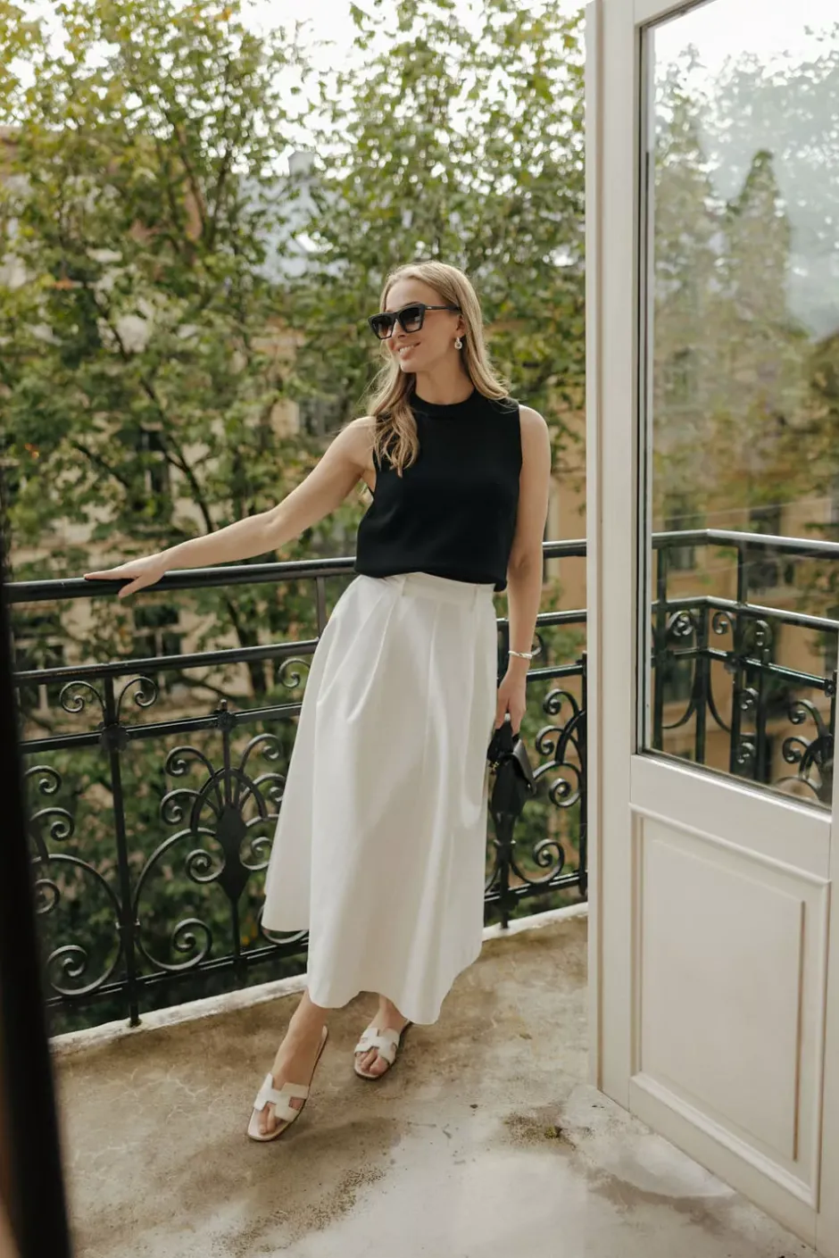 Anna Cotton Skirt White^CARMA Outlet
