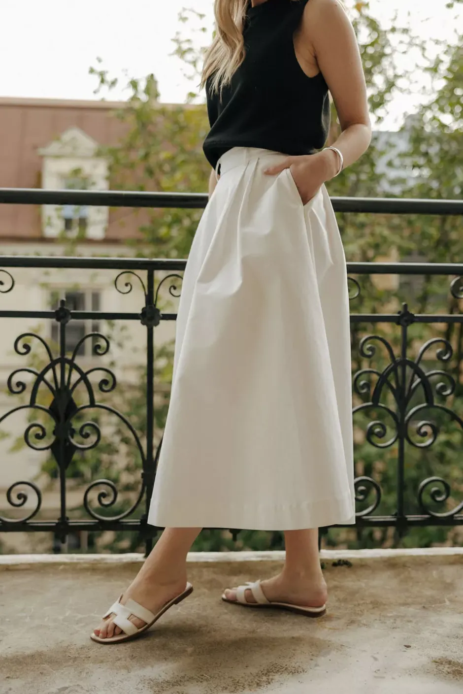 Anna Cotton Skirt White^CARMA Outlet