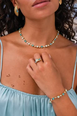 Calanthe Necklace Gold Laguna Combo^CAROLINE SVEDBOM Hot