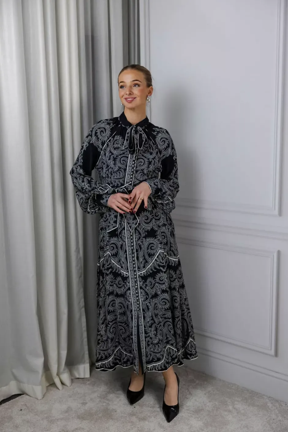 Chiara Maxi Dress Onyx Black Medici^SCARLETT POPPIES Best