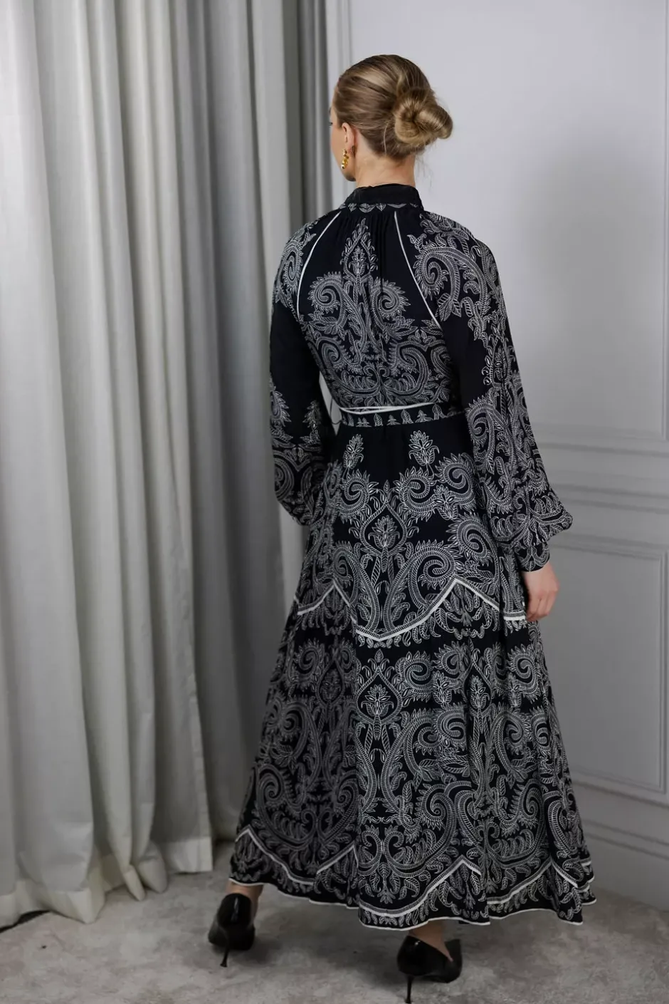 Chiara Maxi Dress Onyx Black Medici^SCARLETT POPPIES Best
