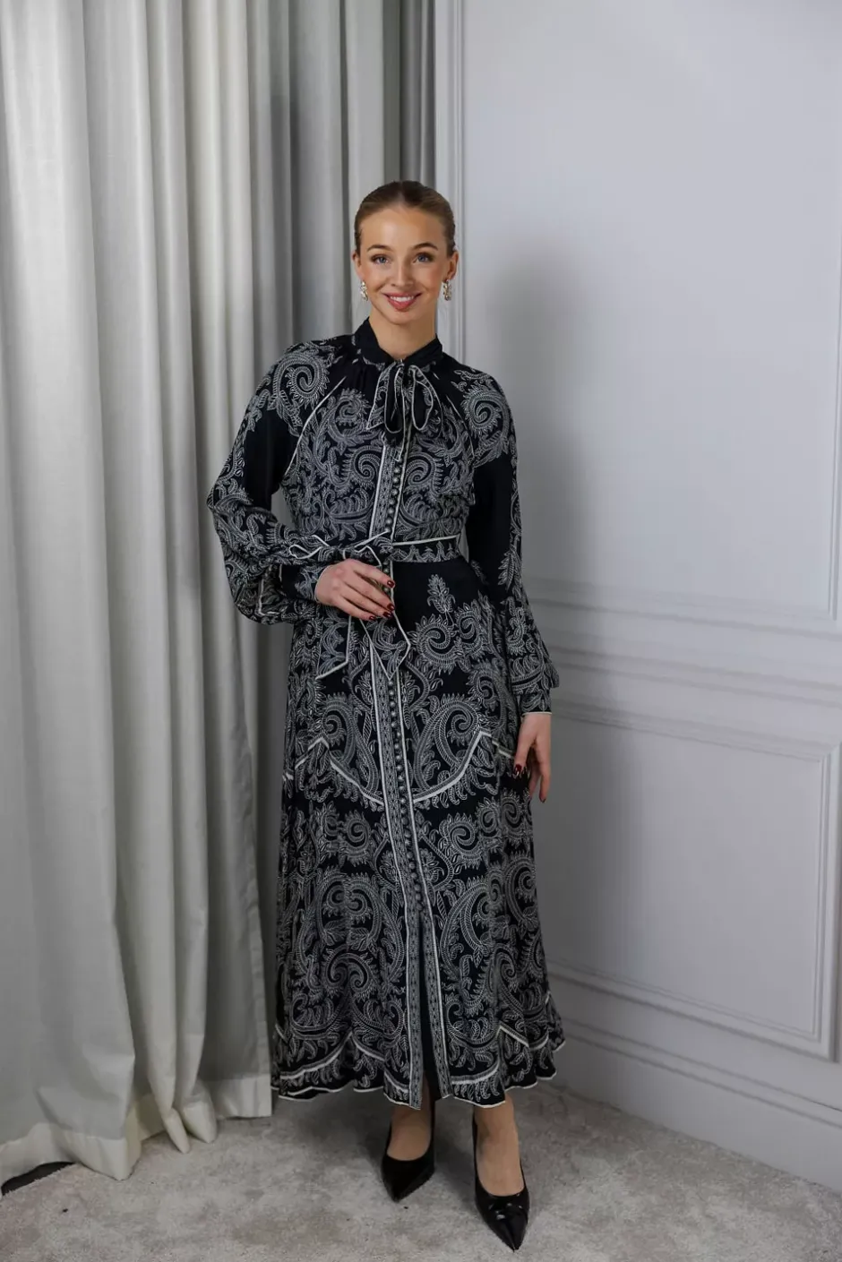 Chiara Maxi Dress Onyx Black Medici^SCARLETT POPPIES Best