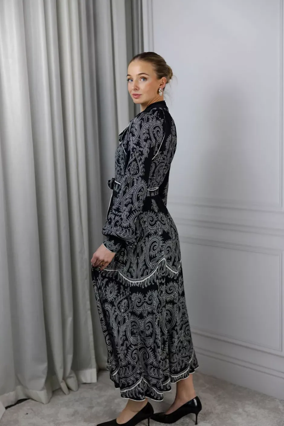 Chiara Maxi Dress Onyx Black Medici^SCARLETT POPPIES Best