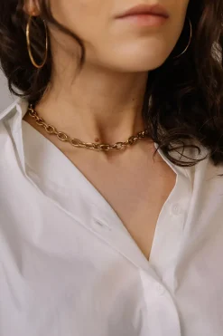 Chunky Necklace Gold^HIIL STUDIO JEWELRY Discount