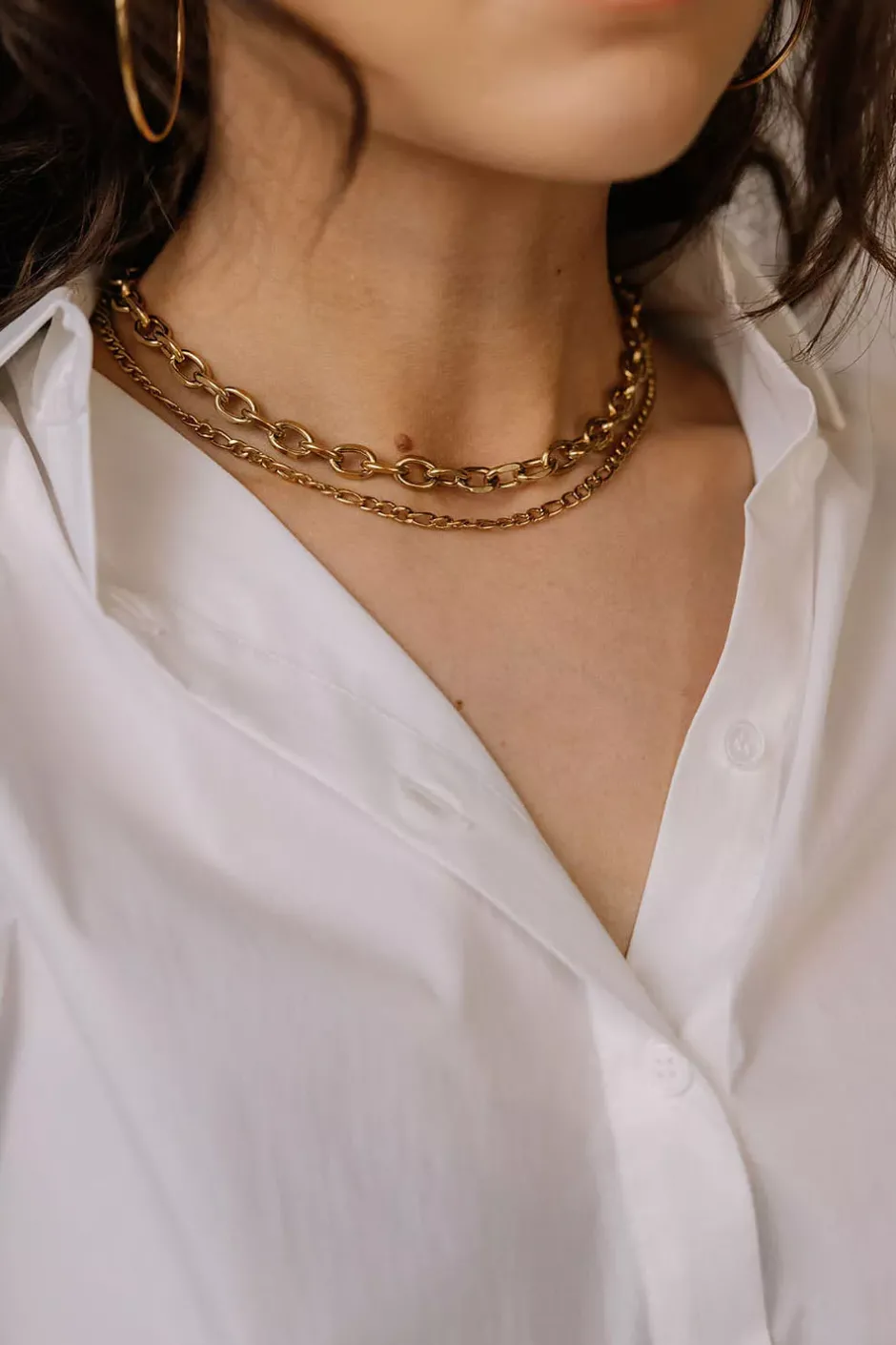 Chunky Necklace Gold^HIIL STUDIO JEWELRY Discount