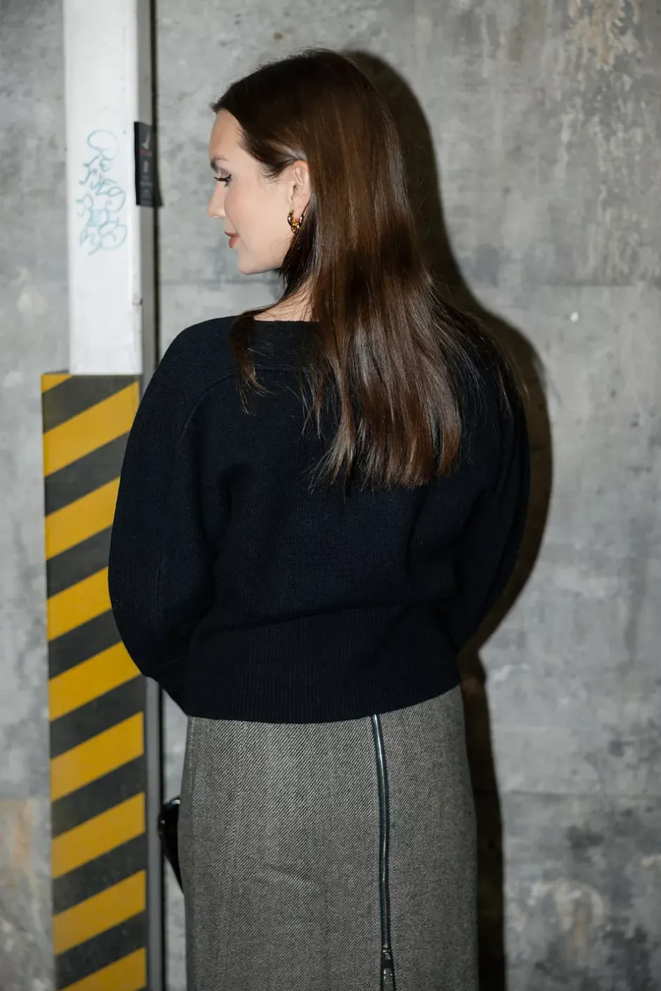 Curved Knit Black^DAGMAR New