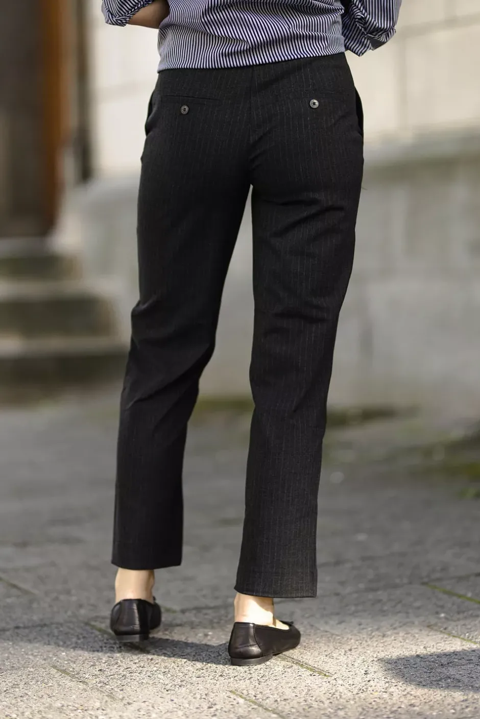 DaphneFV 553 Charcoal Pinstripe^CARMA Outlet