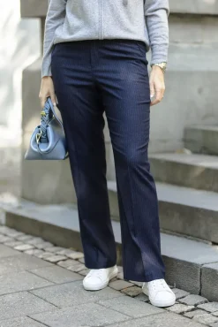 Dori High Trousers Navy Pinstripe^SAND Hot