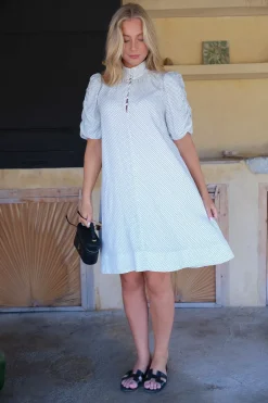 Dream Dress White With Black Dots^HIIL STUDIO Sale