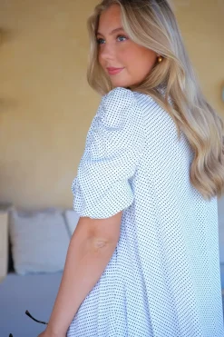 Dream Dress White With Black Dots^HIIL STUDIO Sale