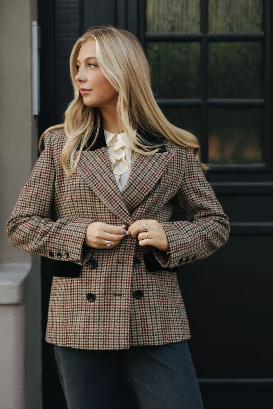 Dune Pepita Blazer Brown^PIA TJELTA Discount