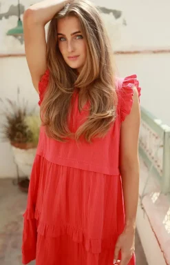 Ellie Dress Summer Red^NECTAR Hot
