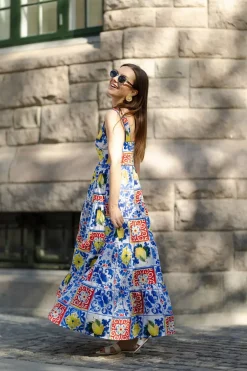 Elly Dress Sicilian Majolica^ANDIATA Outlet