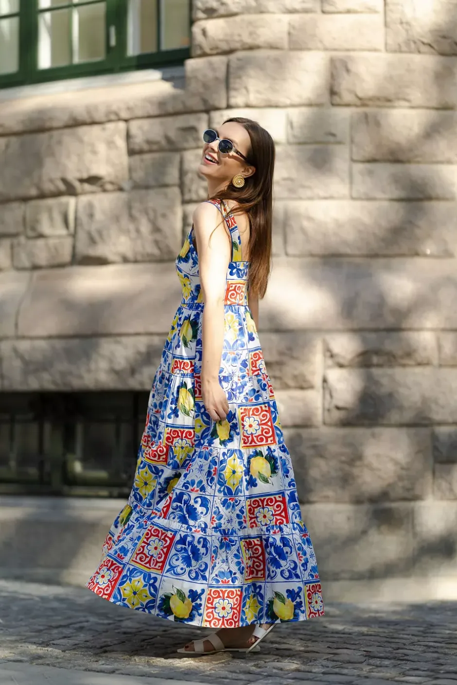 Elly Dress Sicilian Majolica^ANDIATA Outlet