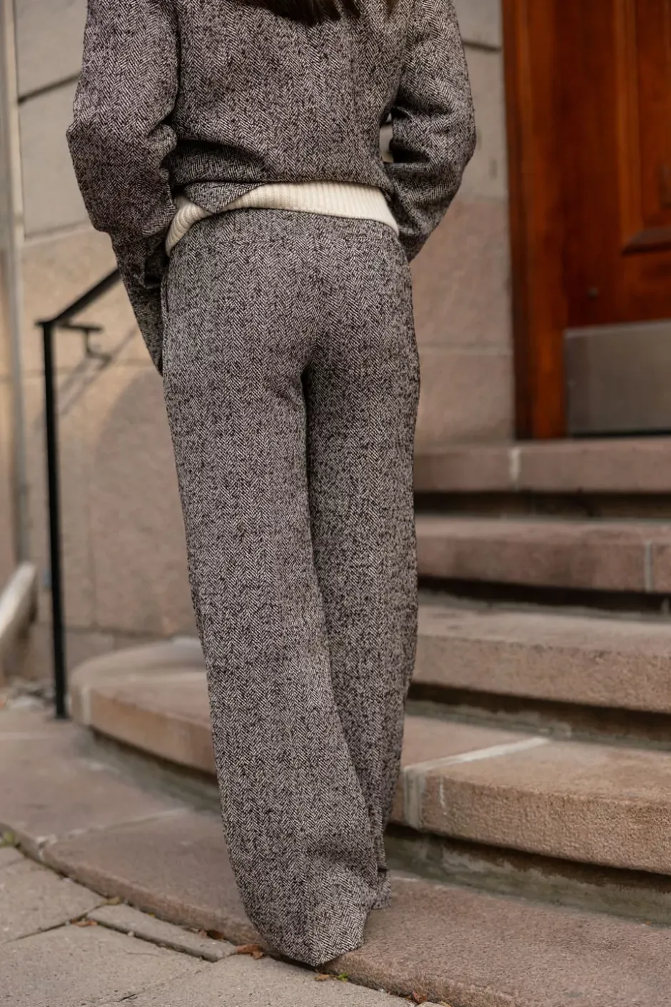 Emi Herringbone Trouser Brown Mix^CARMA Best