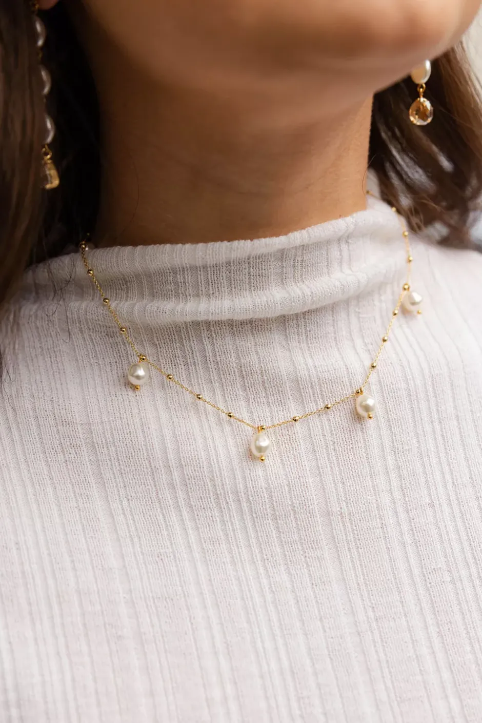 Emmy Pearl Necklace Gold^CAROLINE SVEDBOM Clearance