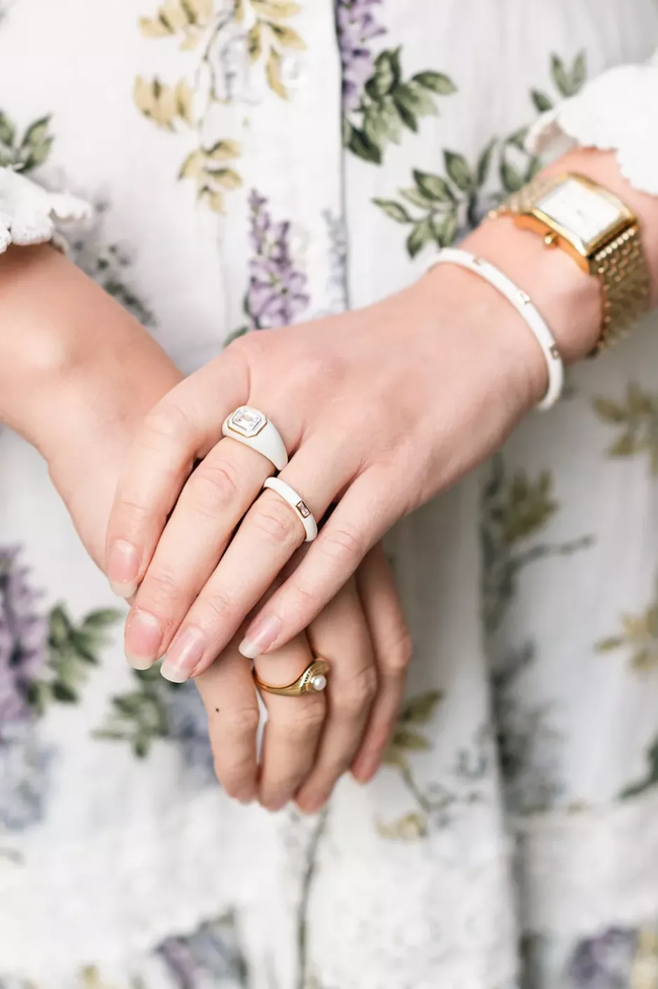 Enamel And White CZ Statement Ring^MISSOMA Discount