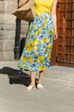 Fiia 85 V Skirt Lemon Majolica^ANDIATA Hot