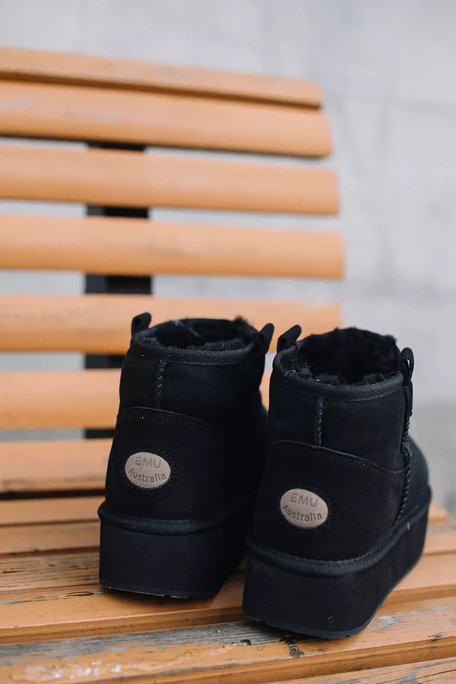 Foy Flatform Micro Boots Black^EMU Outlet