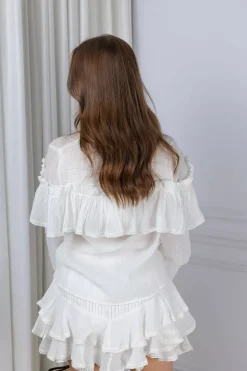 Frill Blouse Offwhite^CONFETTIBIRD Fashion