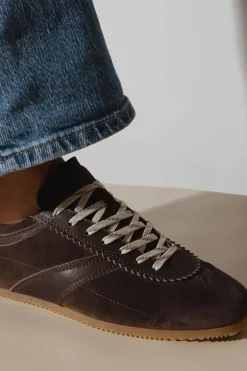 Ghost Suede/Leather Sneakers Truffle^JIM RICKEY Discount