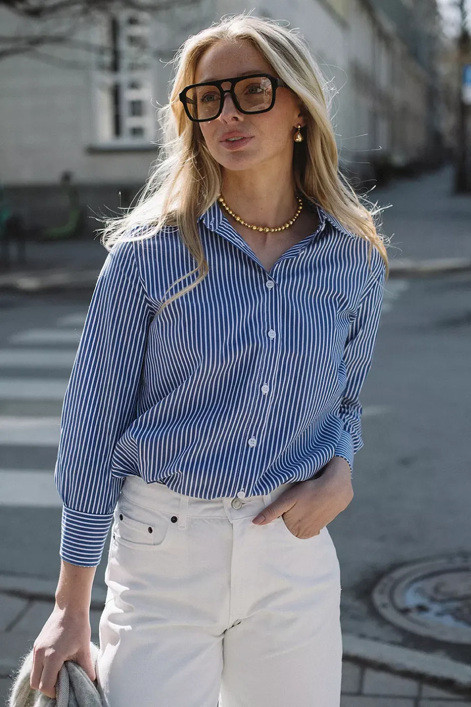 Gossip Shirt Blue Stripes^HIIL STUDIO Sale