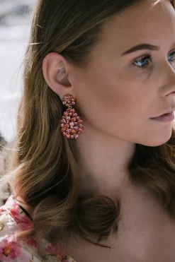 Hanna Earrings Gold Coral Combo^CAROLINE SVEDBOM Best