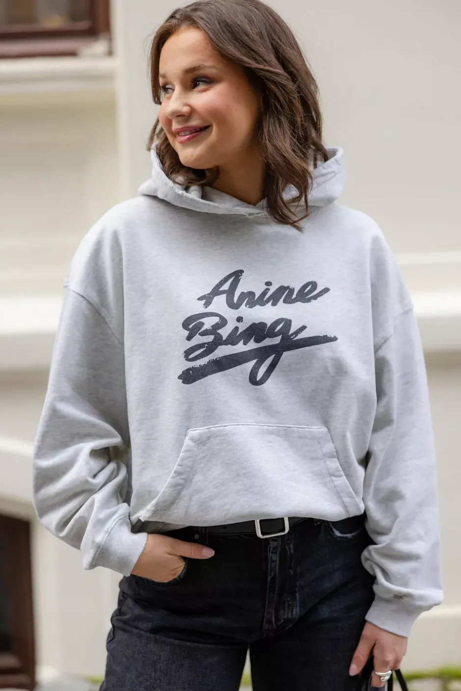 Harvey Sweatshirt Signature Heather Grey^ANINE BING Sale