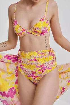 High-Waisted Bikini Bottom Poppy Field^BY TIMO Outlet
