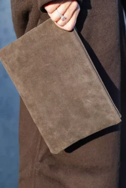 x Jim Rickey HiiL Pouch Suede Brown^HIIL STUDIO Online