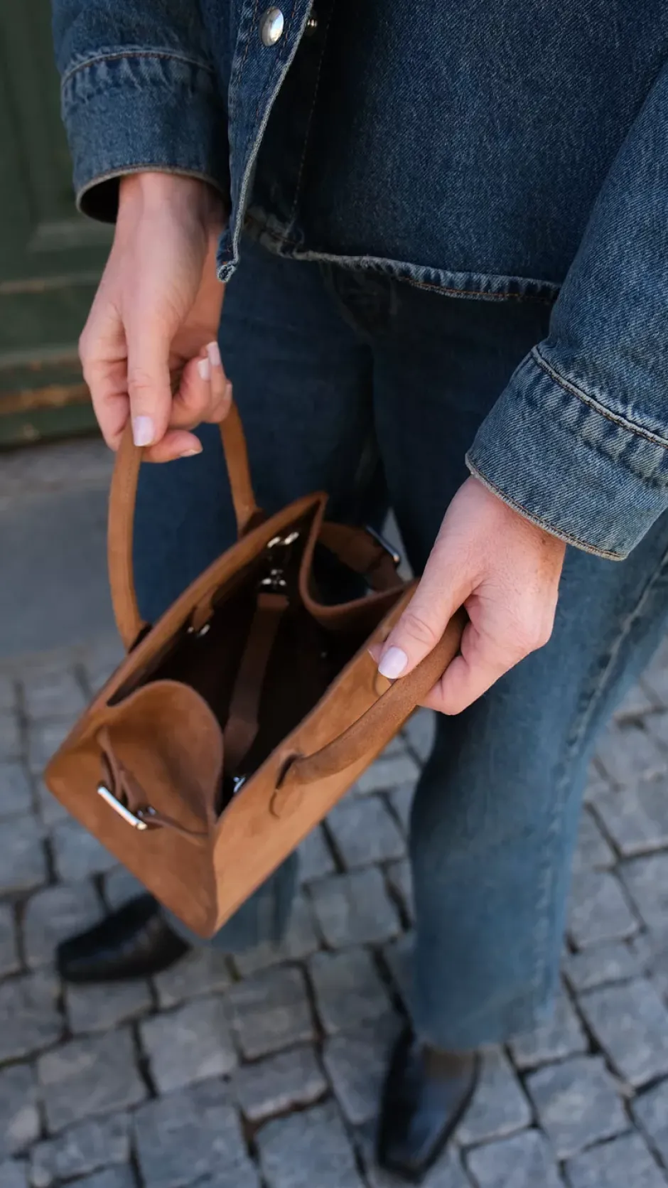 x Jim Rickey HiiL Tote Small Suede Tan^HIIL STUDIO New