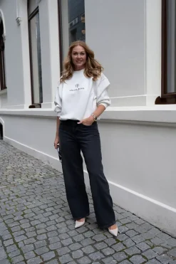Jaci Sweatshirt Monogram Ivory^ANINE BING Online