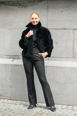 Jayda Jacket Merinillo Straigh Hair Black^UTZON Fashion