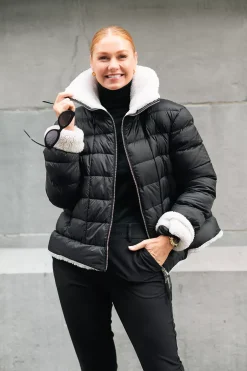 Jo Jacket Duvet/Lacon Curly Black/White Dijon^UTZON Outlet