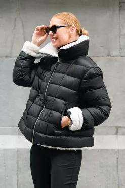 Jo Jacket Duvet/Lacon Curly Black/White Dijon^UTZON Outlet
