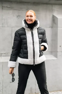 Jo Jacket Duvet/Lacon Curly Black/White Dijon^UTZON Outlet