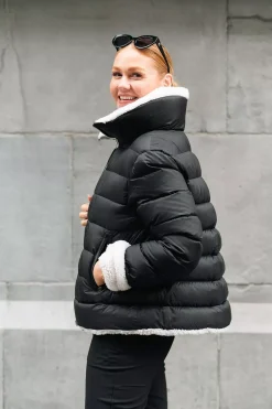 Jo Jacket Duvet/Lacon Curly Black/White Dijon^UTZON Outlet