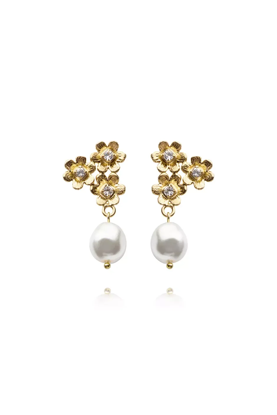 Juni Earrings Gold Pearl/Crystal^CAROLINE SVEDBOM Online