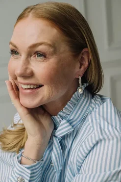 Kaia Pearl Earrings Rhodium Pearl/Crystal^CAROLINE SVEDBOM Outlet