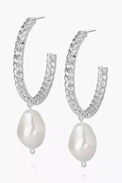 Kaia Pearl Earrings Rhodium Pearl/Crystal^CAROLINE SVEDBOM Outlet