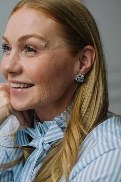 Kassandra Earrings Rhodium Blue Combo^CAROLINE SVEDBOM Clearance