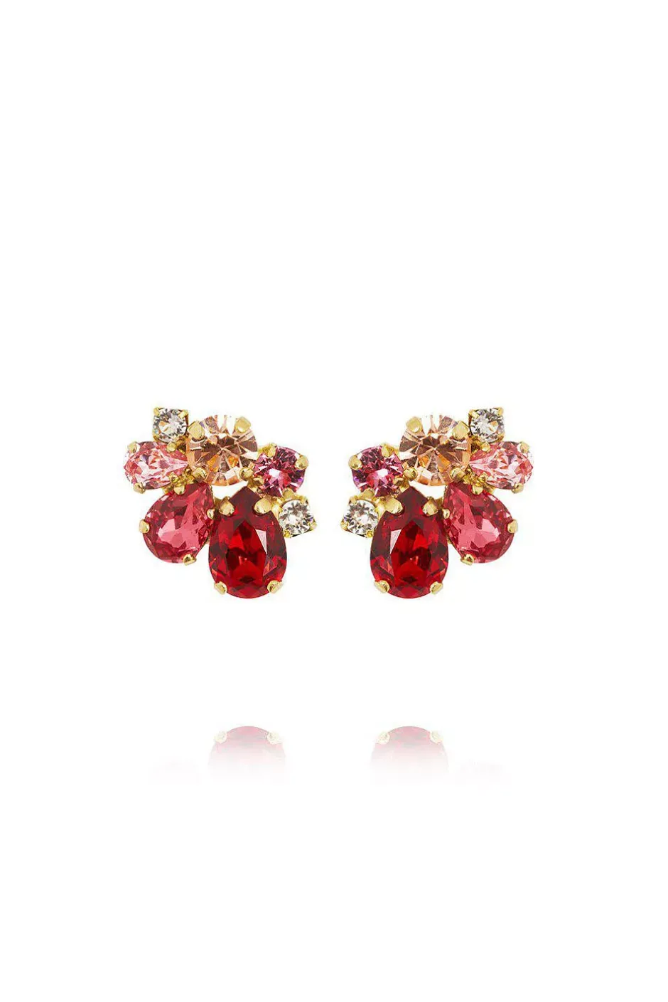 Katie Earrings Gold Scarlet Combo^CAROLINE SVEDBOM New