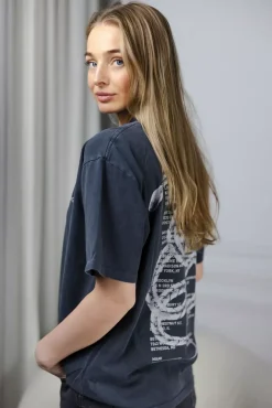 Kent Tee Twisted Snake Washed Charcoal^ANINE BING Fashion