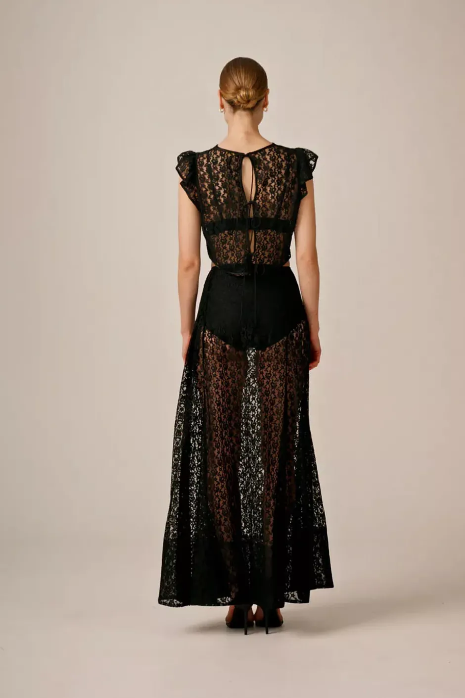 Lace Midi Skirt Black^BY TIMO Discount