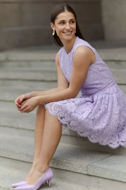 Lace Sleeveless Mini Dress Lilac^SELF-PORTRAIT Outlet