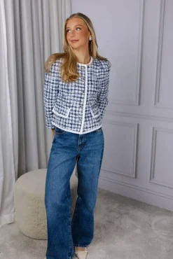 Lesley 2 Blazer Blue Check^ANDIATA Hot