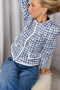 Lesley 2 Blazer Blue Check^ANDIATA Hot