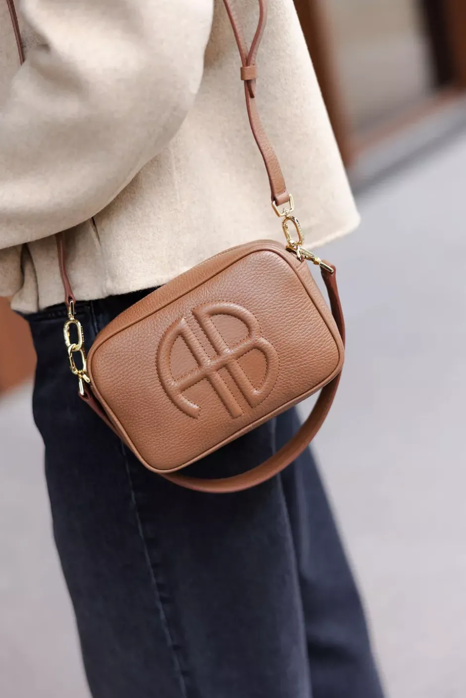 Lili Bag Cognac Pebbled^ANINE BING Discount